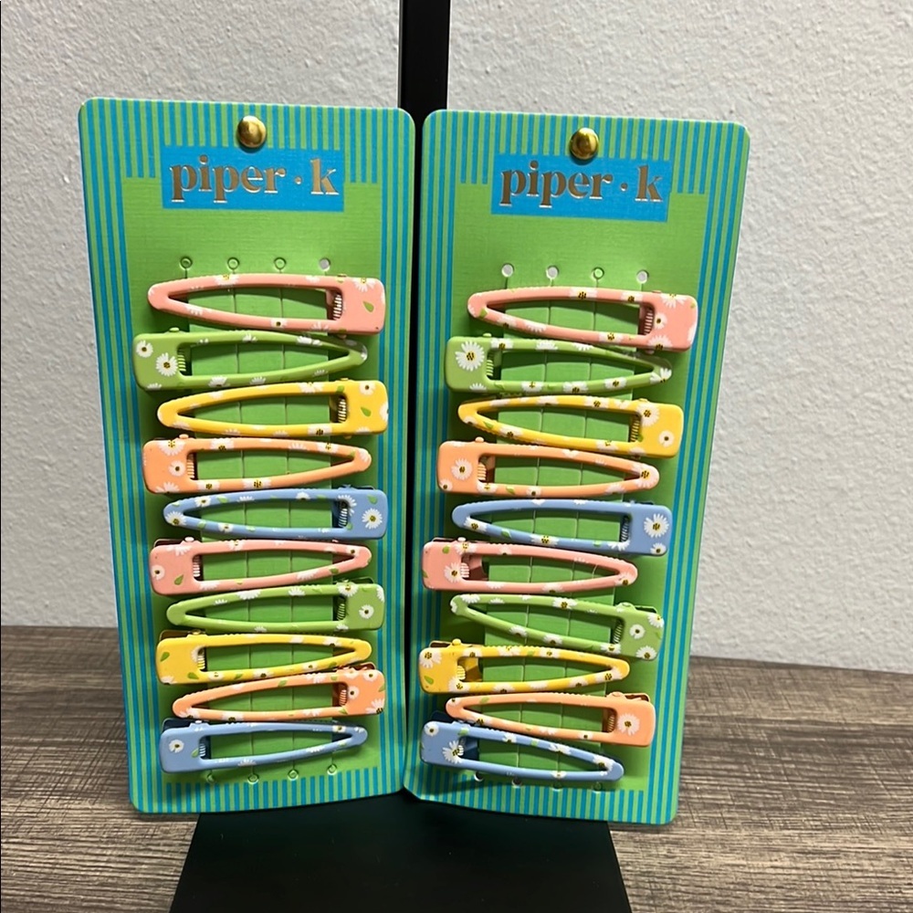 Piper K | Set of 10 Barrettes In A Soft Color Palette 💚💛🩵🩷